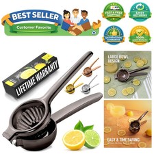 Lemon Squeezer Stainless Steel - Quality, Heavy Duty Solid Metal Squeezer Bo...