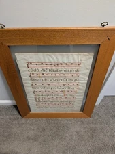 Authentic framed Illuminated Manuscript Page Double-Sided!