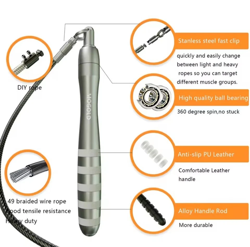 3M Boxer Springseil mit Gewicht - Weighted Jump Rope Fitness & Ausdauer - Bild 4 von 4