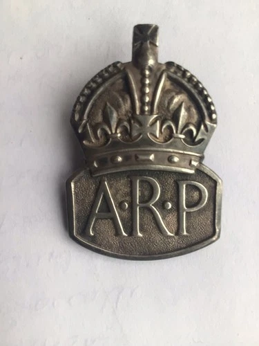 WW2 Silver ARP Badge  Hallmarked