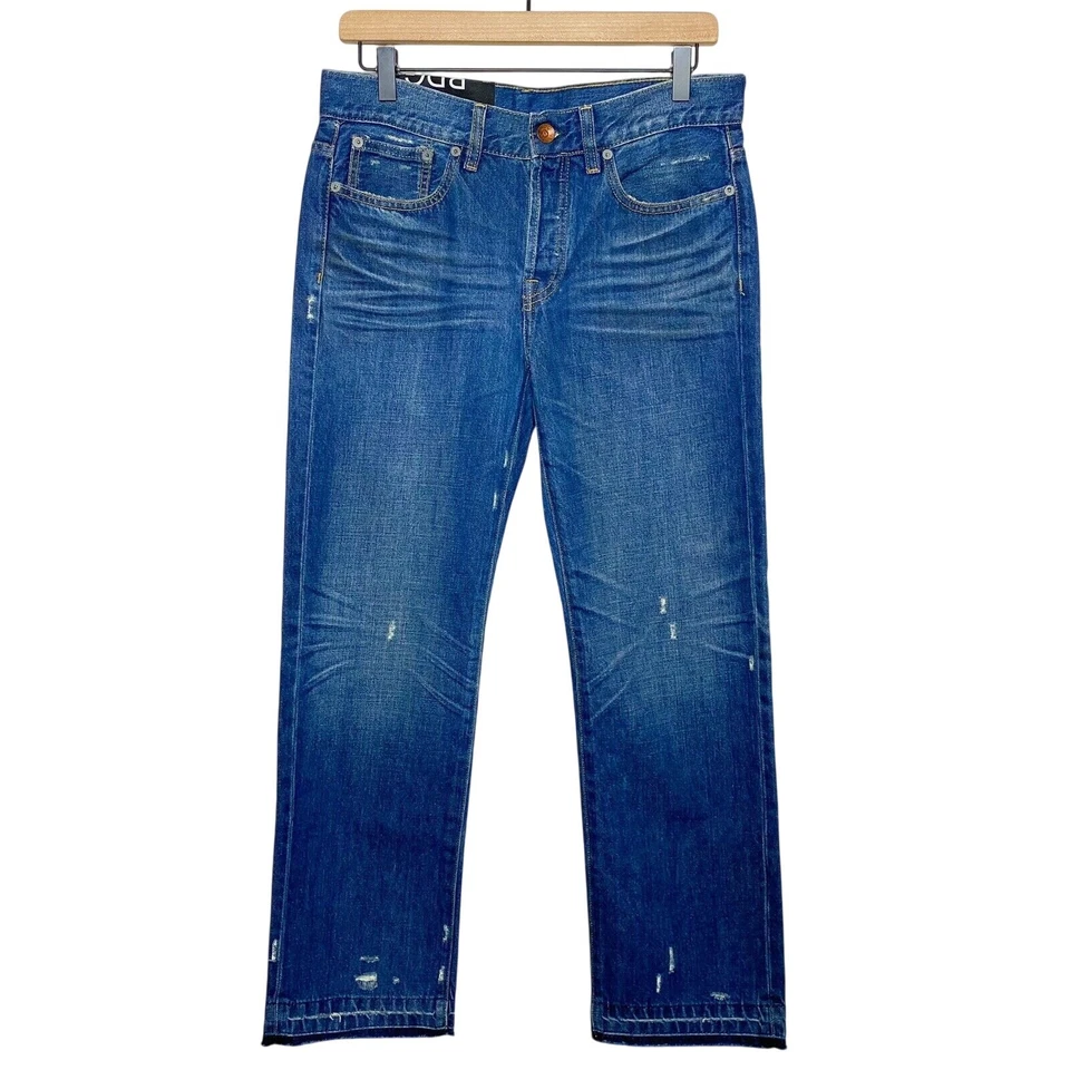 Pantalones de mezclilla BDG Urban Outfitters Hiro tiro bajo tobillo recto con dobladillo nuevos con etiquetas 26 Foto 3 de 4