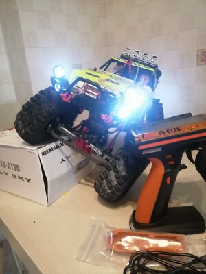 RC 1/10 Rock Crawler Mauler Step 120mm Winch Lights Top Full. Mega rock