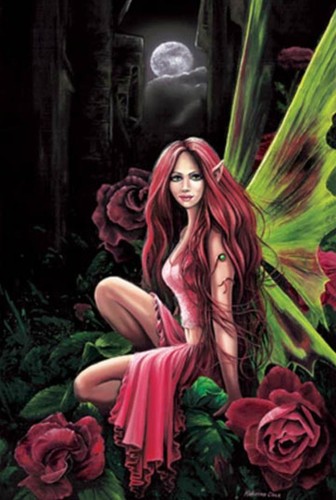 Moonlight Schmetterling Fee 16x20 Poster - Vollmond Blume Fantasy Wohndeko Neu - Bild 4 von 6