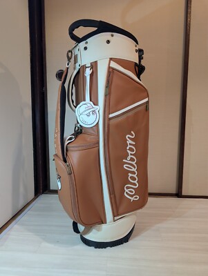 MALBON GOLF クラブケース ブラウン NEW Malbon Golf Caddie Bag Brown With 2 hood covers Japan