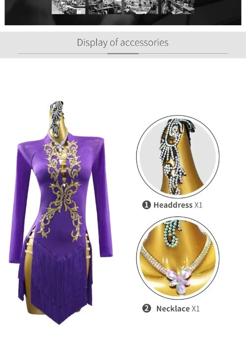 VETEMENTS Women Dance Dress Sexy Party Dancewear Competition Sports Clothes Stage Skirt