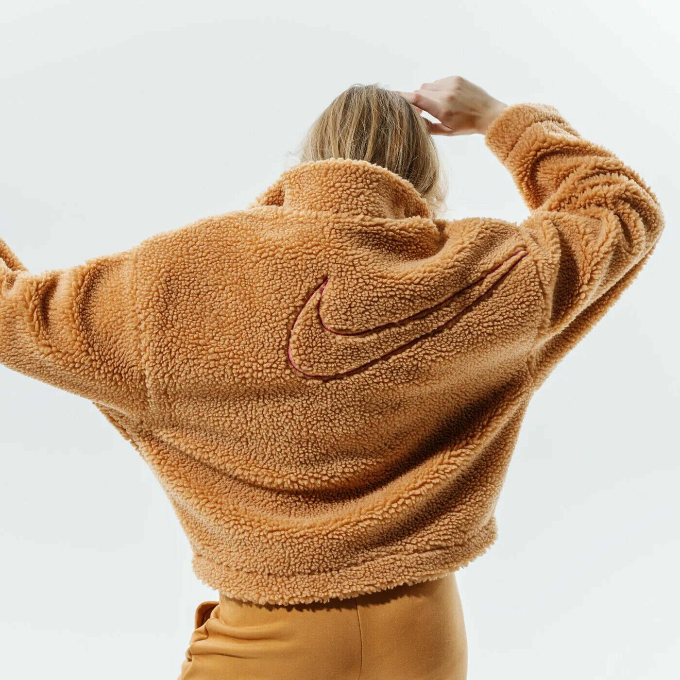 Womens Nike NSW Swoosh Sherpa Cropped 