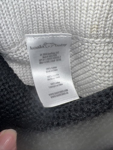 Koala Baby Knit Baby Blanket Tan Black Gray Beige New 30"x40" - Picture 5 of 6