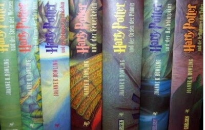 Harry Potter Büchersammlung Band 1-8 komplett, gezacktes Cover + guter Zustand
