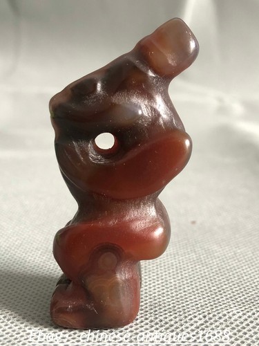 2,51" China alte Hongshan-Kultur alte Jade Schnitzerei Sonnengott Helios Statue - Bild 4 von 8