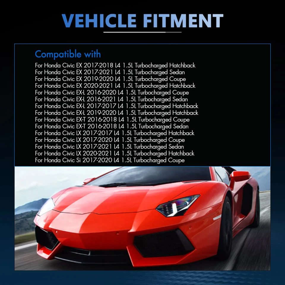 Intercooler de aire turbo carga 19710-5AA-A01 apto para Honda Civic 2016-2021 L4 1,5 L Foto 4 de 4