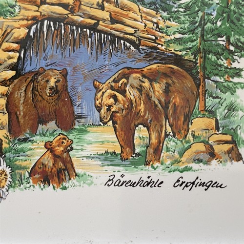 Vintage Villeroy & Boch Tile Cast Iron Trivet Bear Cave Germany Made in France - Picture 3 of 6