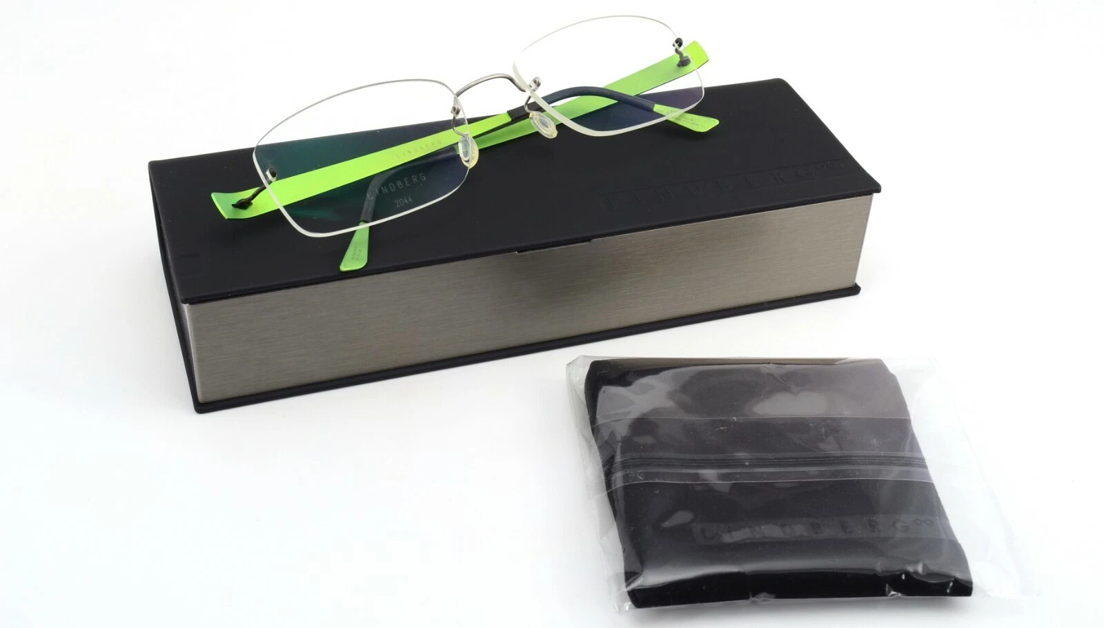 Lindberg Glasses Frame Mod. 2044 130 Col. 95 Spirit Titanium Rimless Grass Green