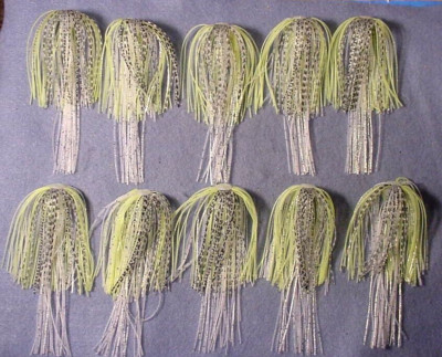 10 ~ BIO-FLEX  Silicone Spinnerbait *Pro-Tie Skirts 4'' With Tail ~Spot Remover~