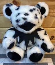 12 inch Grateful Dead Jointed Plush Bear Steven Smith Black White Vintage