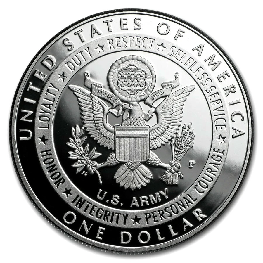 (1) 2011 P US United States Army $1 Commem Proof Silver Dollar Coin w/ Box & COA - Image 3 of 3