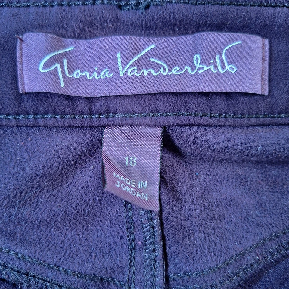 Gloria Vanderbilt BRIDGET Pants Women's (Missy) Size 18 LONG Purple Poly/Spandex - Image 4 of 4