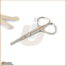 Round Tip Ear Nose Hair Scissor Mustache Trimming Nose Hair Cutting Scissor