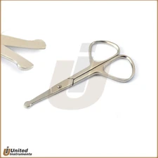 Round Tip Ear Nose Hair Scissor Mustache Trimming Nose Hair Cutting Scissor 
