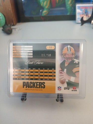 2007 Playoff Prestige Xtra Points /50 Tavola Favre #55 HOF - Foto 2 di 2