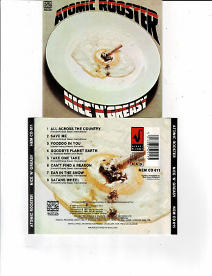 ATOMIC ROOSTER - NICE N GREASY  (CD 1991)  **8 TRACKS**   SEQUEL