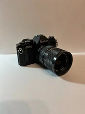 CANON AV-1 Black with FD 35-70mm 1:4 Lens From Japan