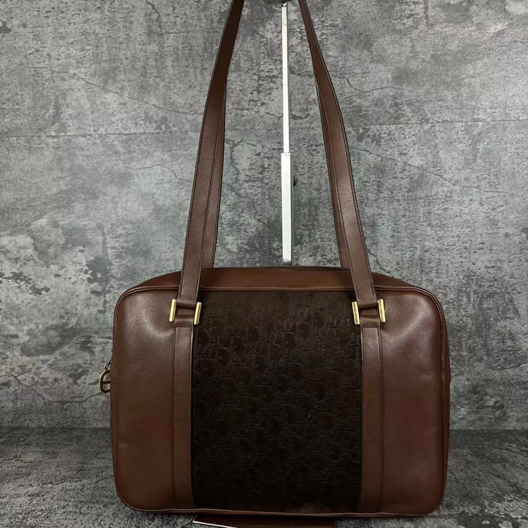 Sac bandoulière trotteur cuir Christian Dior cuir marron occasion du Japon