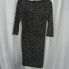 Jessica Simpson Women's Dress Gray & Tan Print Size 4