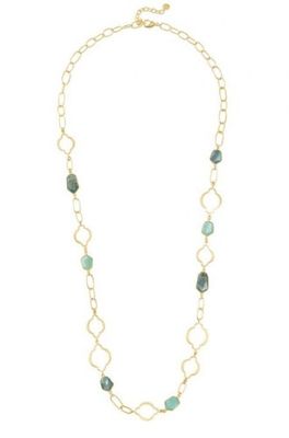STELLA & DOT ARABESQUE LINK NECKLACE GOLD Brand New In Original Box