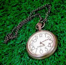Vintage Antique Brass Pocket Watch American Elgin Look Collectible Nautical Gift