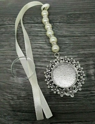 Memorial Photo Rhinestone Wedding Bride Bouquet Charm - Image 1 of 4