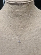 Diamond Accent Cross Pendant in 10K White Gold