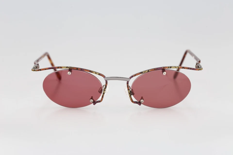 Gafas de sol Robert Rudger 1560 171 C8, vintage años 90 semi sin montura ovaladas ojo de gato nuevas de stock Foto 4 de 4