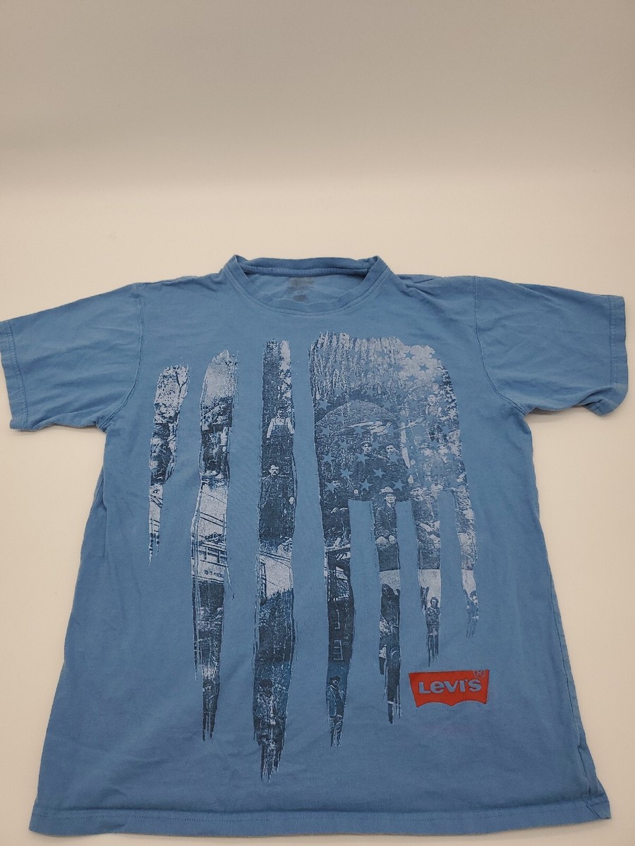 Levis Strauss Blue Large Youth (16-18) logo Men T-shirt..#4549 | eBay