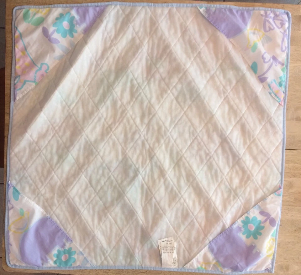 Manta acolchada vintage Graco Playpen portátil para cuna de bebé selva pastel Foto 2 de 4