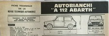 Revue technique Autobianchi A112