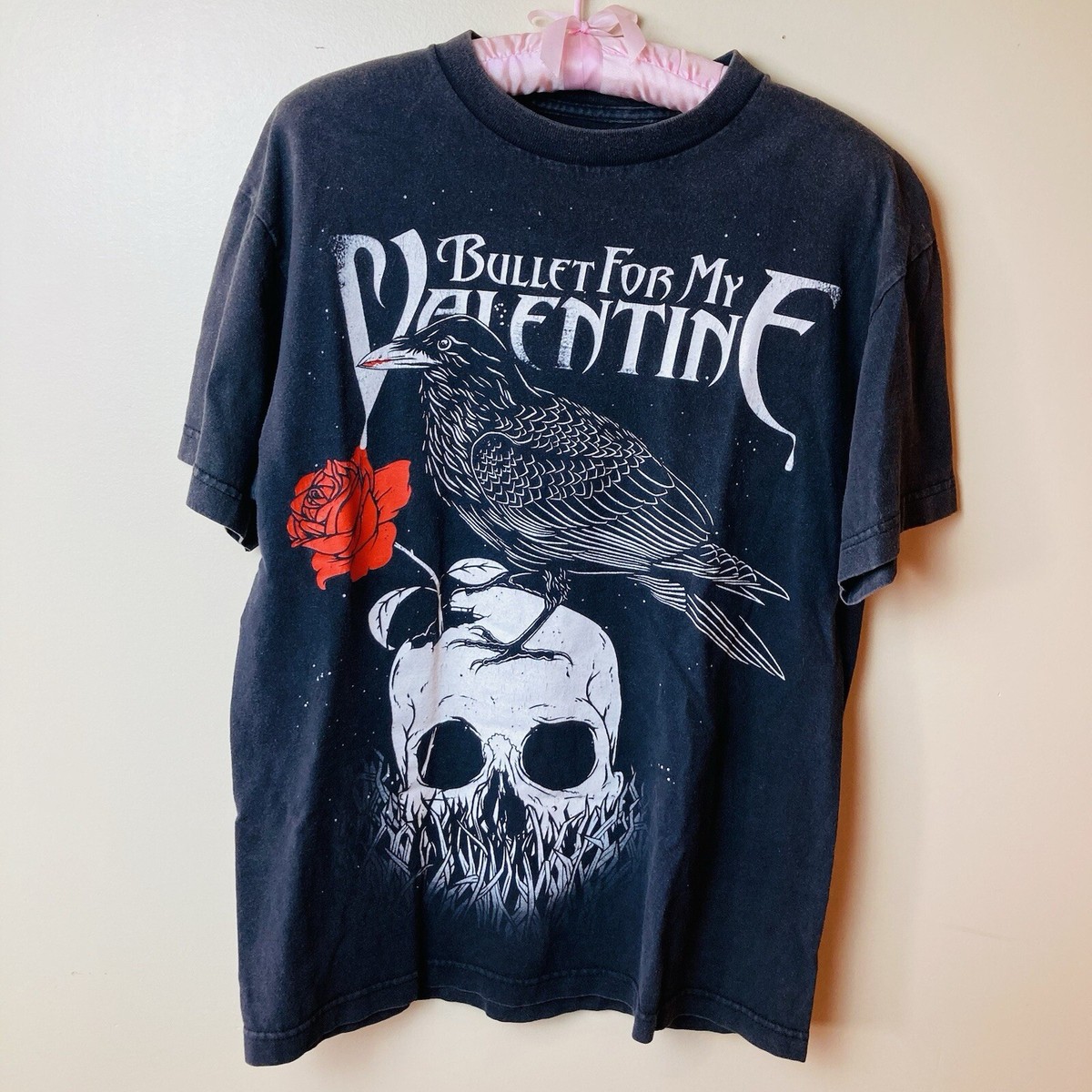 MED Bullet For My Valentine T Shirt Mens Black Music Band Crow