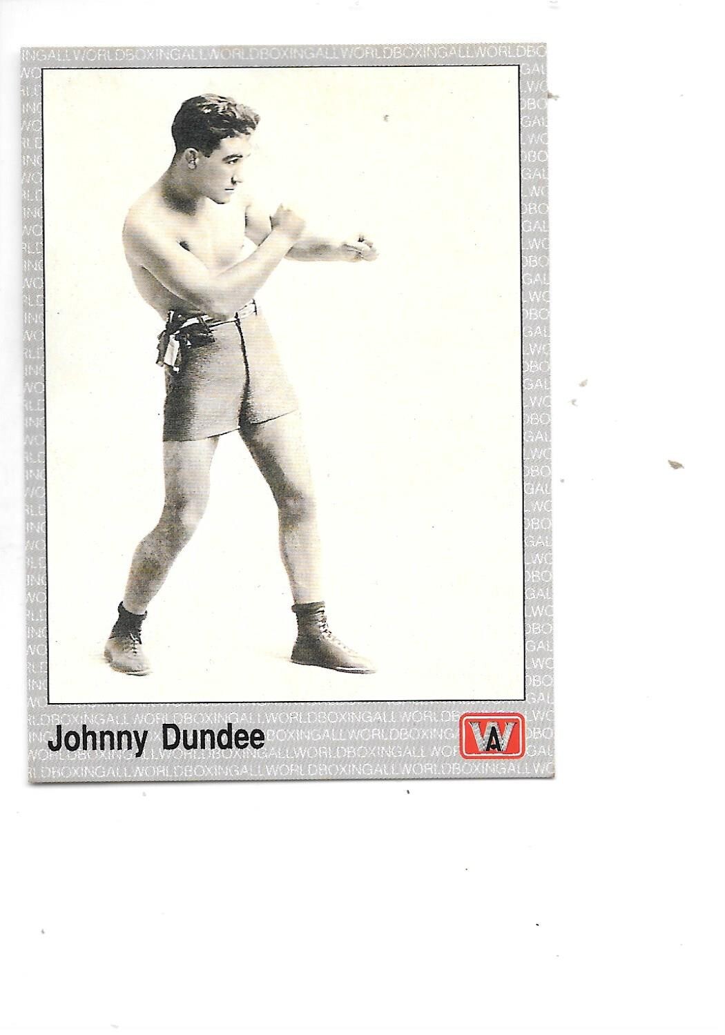 Johnny Dundee 1991 All World AW Sports Boxing Ttrading Card #74