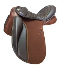 Island Ledersattel 17" perfekte Größe - ECO Leder auf brauner Farbe