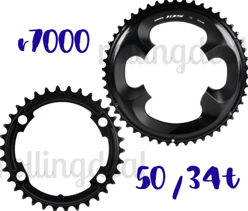 Shimano 105 FC-R7000 Outer & Inner Chainrings NEW (50T & 34T MS)