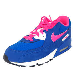 Nike Air Max 90 2007 PS Pink Blue Leather 345018 121 Little Kids Shoes Size  3Y 884726800461 | eBay