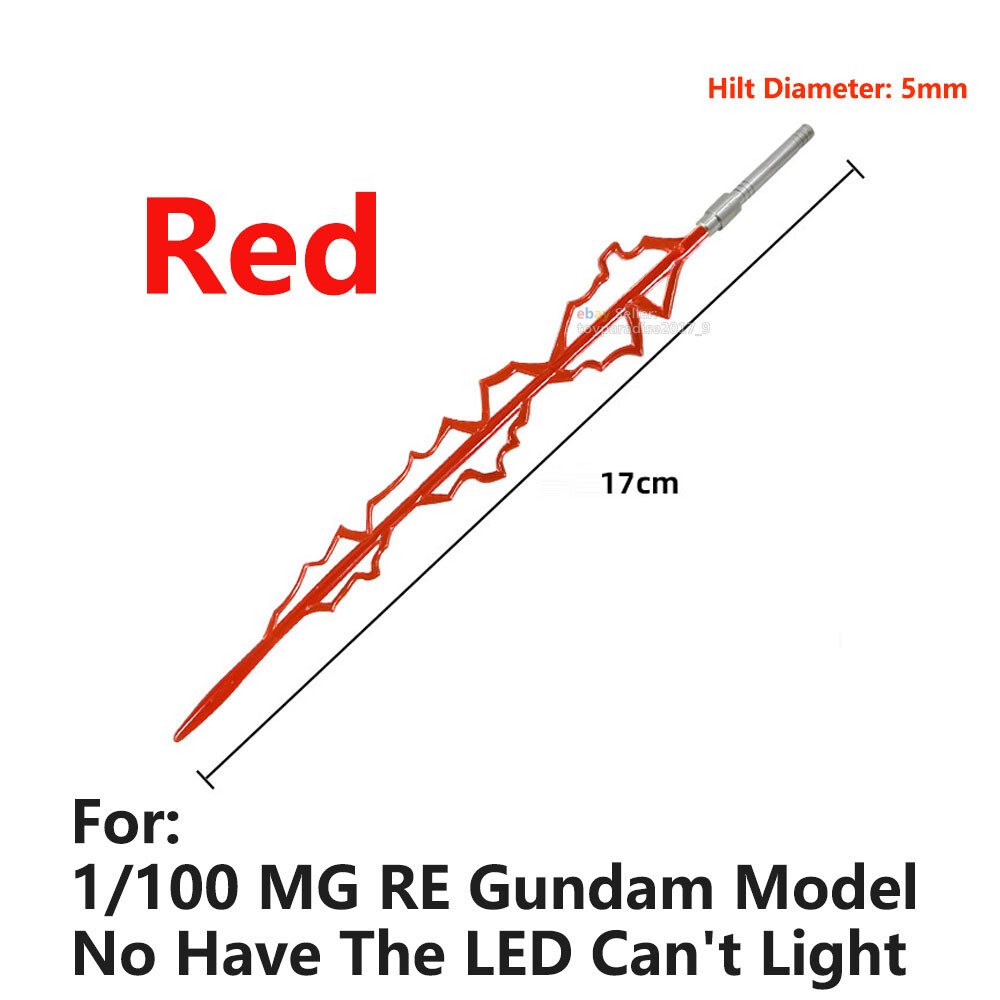 Para 1/100 MG RE Gundam Modelo Sable de Luz Espada Espada SIN LED Set