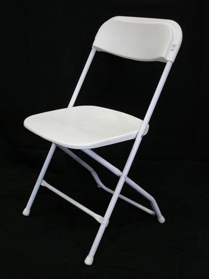 White samsonite chair deals