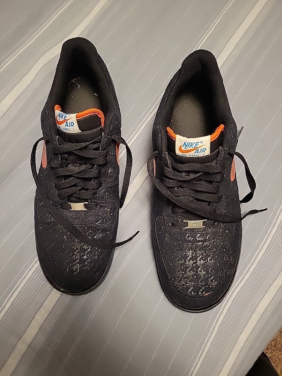 Air Force 1 Black Team Orange Photo Blue Houndstooth 488298 050 Mens Size 12 s-l400.jpg main image 4