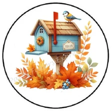 FALL AUTUMN MAILBOX ENVELOPE SEALS LABELS STICKERS PARTY FAVORS
