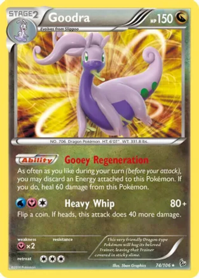 1x Goodra - 74/106 - Holo Rare Lightly Played Pokemon XY-- Flashfire