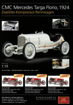 CMC WERBESEITE MERCEDES-BENZ TARGA FLORIO in 1-18.....Zeitungsanzeige... #1906f