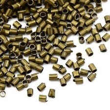 500 ANTIQUE BRONZE 2.5mm TUBE CRIMP BEADS FINDINGS JEWELLERY MAKING AH12
