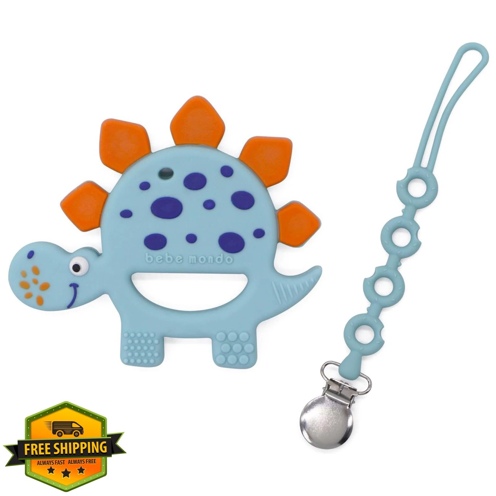 bebe mondo Dinosaur Teething Toys B-Turquoise 3-12M