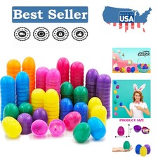 50-Pack Colorful Fillable Easter Eggs - Perfect for Surprises and Egg Hunts