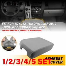 Center Console Lid Armrest Cover Skin Gray For Toyota Tundra 2007-2013 1-5set